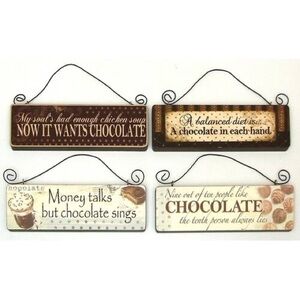 🆕Chocolate-Themed Wall Decor Set - Brown and Cream